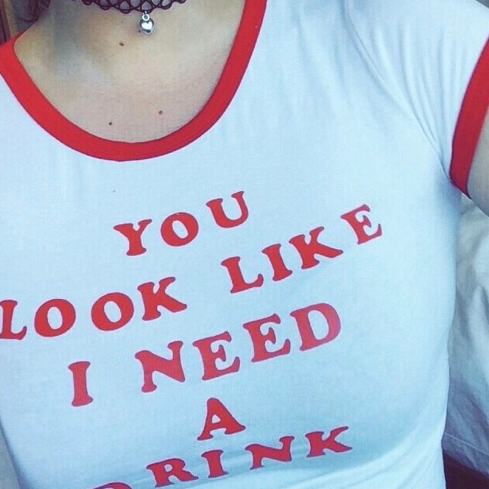 You Look Like I Need A Drink Tee, Red